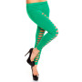 Grønn tights med rifter