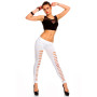 Hvit tights med rifter