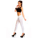 Hvit tights med rifter