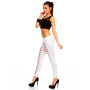 Hvit tights med rifter
