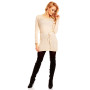Beige elegant DLC tunika/genser med knyting rundt midjen