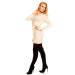 Beige elegant DLC tunika/genser med knyting rundt midjen
