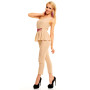 Beige en skulder elegant overall med steiner Beige en skulder elegant overall med steiner
