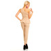 Beige en skulder elegant overall med steiner Beige en skulder elegant overall med steiner