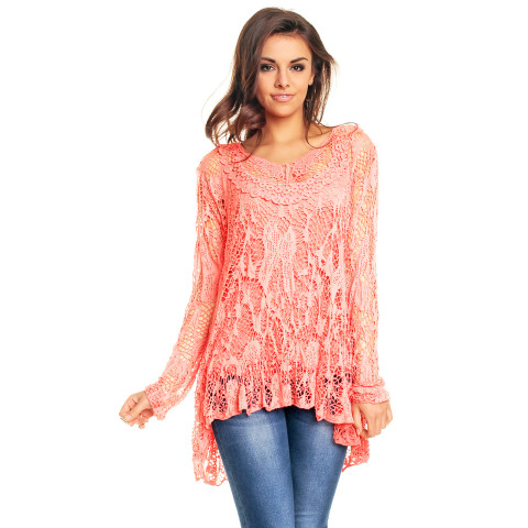 Lys-rosa nydelig 2 in 1 tunika