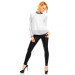 Hvit elegant bluse med steiner