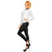 Hvit elegant bluse med steiner