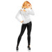 Hvit elegant bluse med steiner