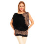 Svart-brun elegant utforming topp
