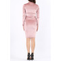 Rosa elegant velvet brodert midi kjole Rosa elegant velvet brodert midi kjole