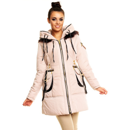 Beige Sweet Miss deilig og varm kåpe med mange fine detaljer Beige Sweet Miss deilig og varm kåpe med mange fine detaljer
