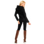 Svart Styled in Italy jakke med hette Svart Styled in Italy jakke med hette