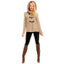 Beige Styled in Italy jakke med hette