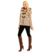 Beige Styled in Italy jakke med hette