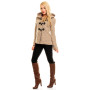 Beige Styled in Italy jakke med hette