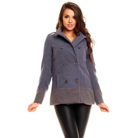 Indigo-blå Eight 2 Nine jakke med lommer