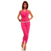 Rosa overall med belte