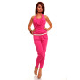 Rosa overall med belte