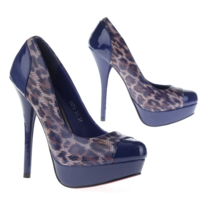 Blå leopard pumps Blå leopard pumps