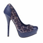 Blå leopard pumps Blå leopard pumps